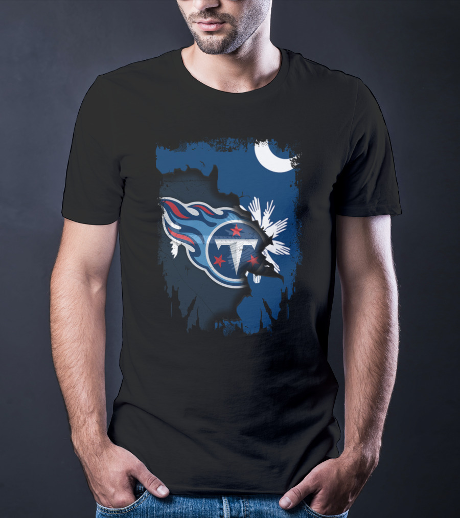 Together South Carolina Titans Moon Palmetto Flag Mashup T-Shirt