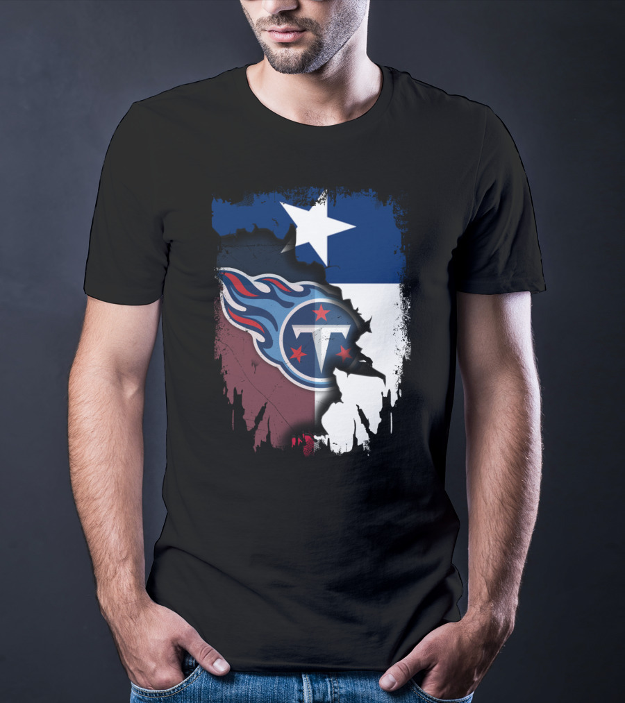 Together Titans Texas Flag Fusion T-Shirt