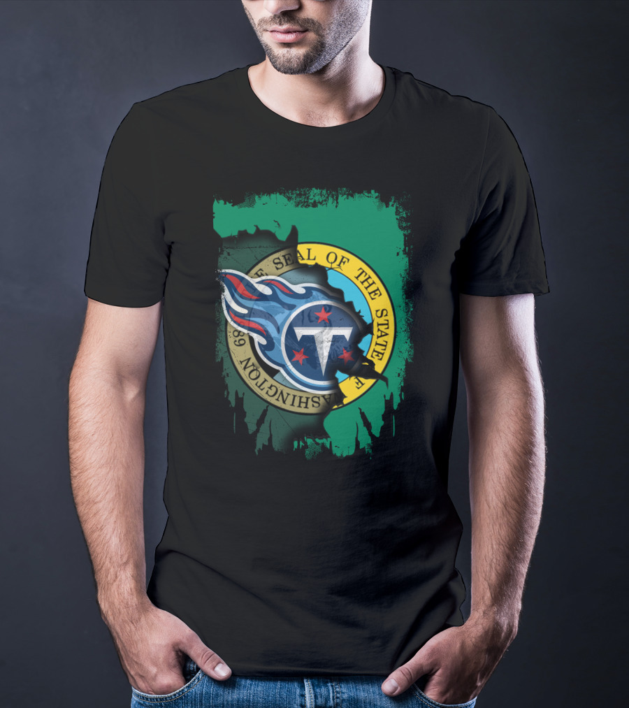 State Of Washington And Tennessee Titans Unity T-Shirt