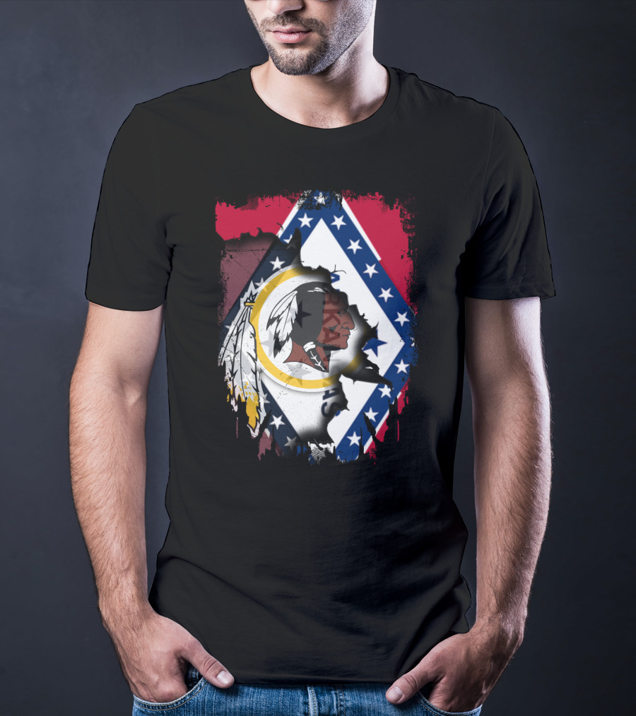 Together Arkansas Flag With Redskins T-Shirt