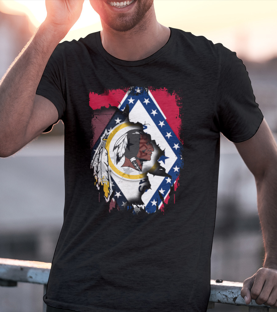 Together Arkansas Flag With Redskins T-Shirt