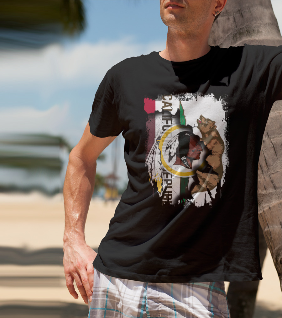 Together California Republic With Redskins Bear T-Shirt