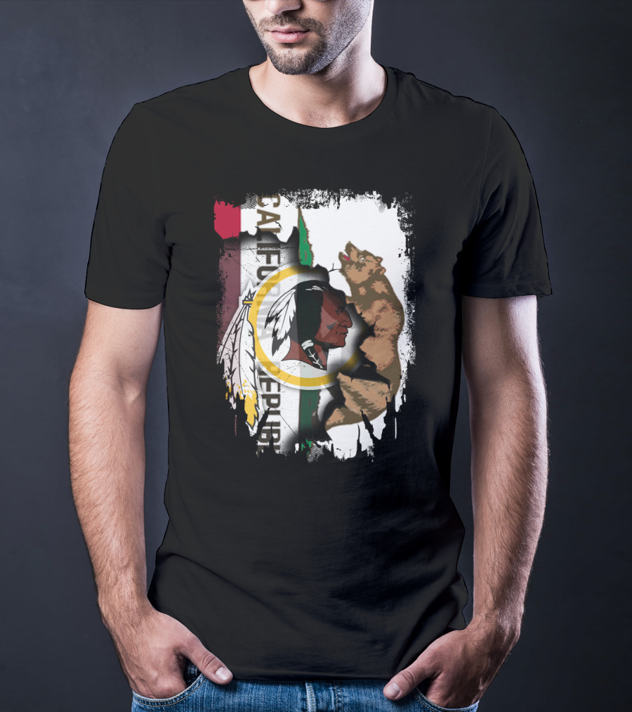 Together California Republic With Redskins Bear T-Shirt