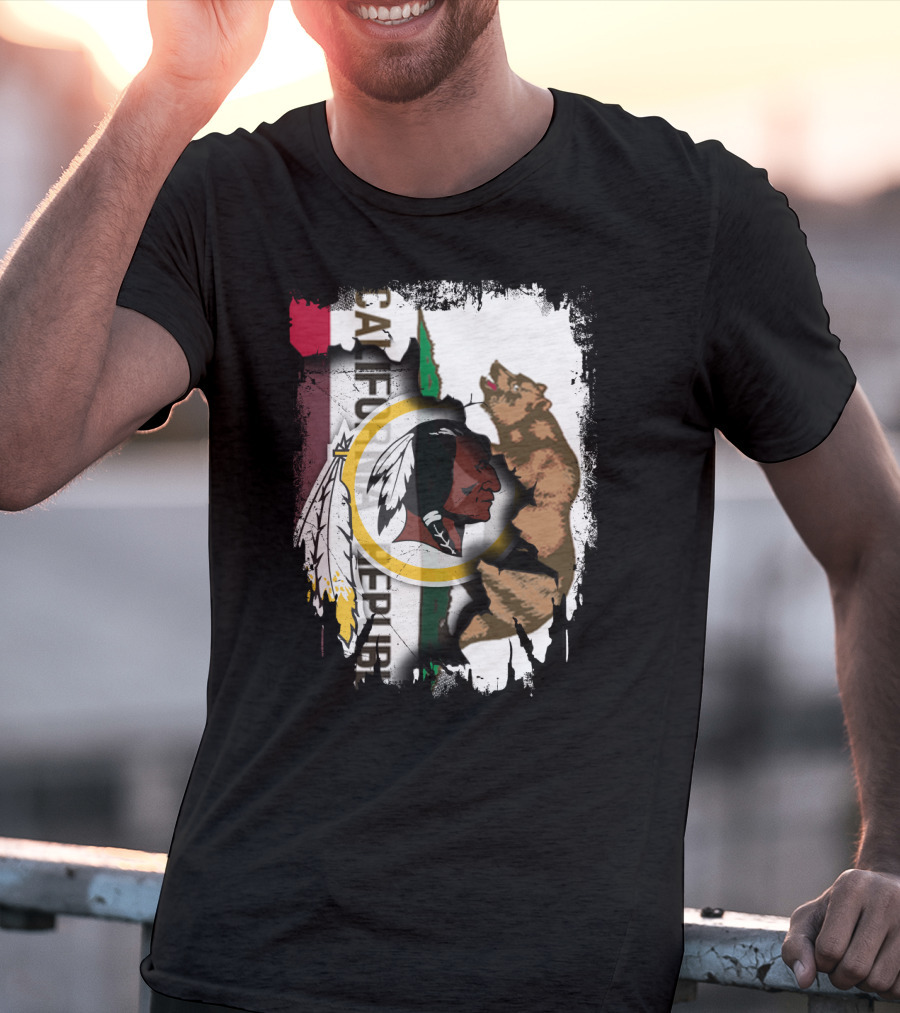 Together California Republic With Redskins Bear T-Shirt