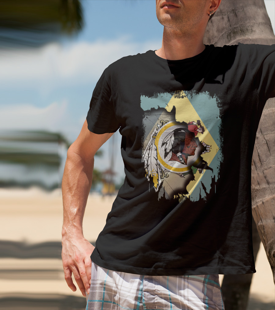Together Delaware Flag With Redskins T-Shirt