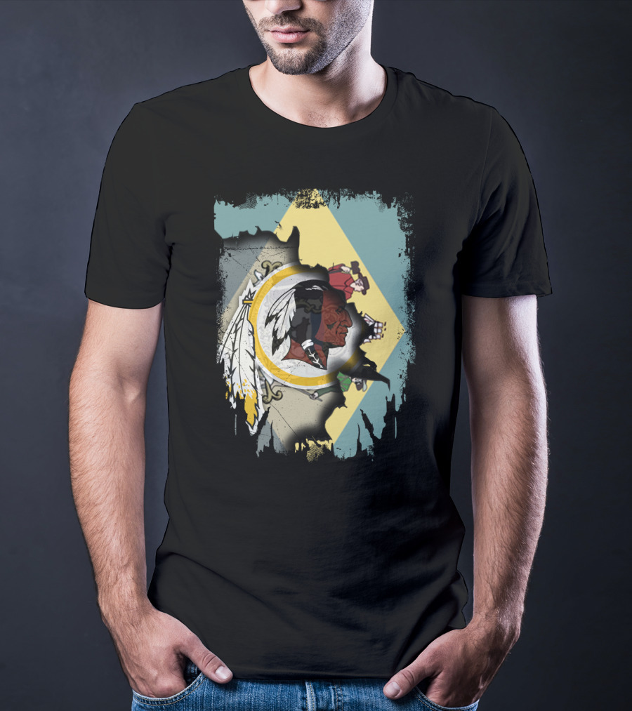 Together Delaware Flag With Redskins T-Shirt