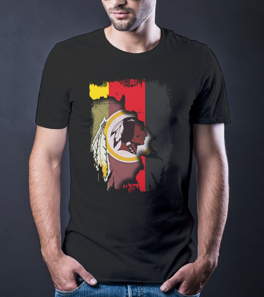 Germany Flag And Washington Football Team Logo Fusion T-Shirt
