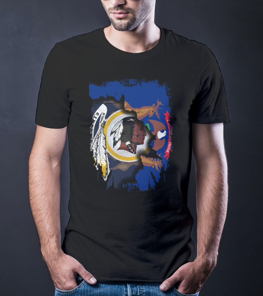 Michigan Unity With Historic Redskins Symbol T-Shirt