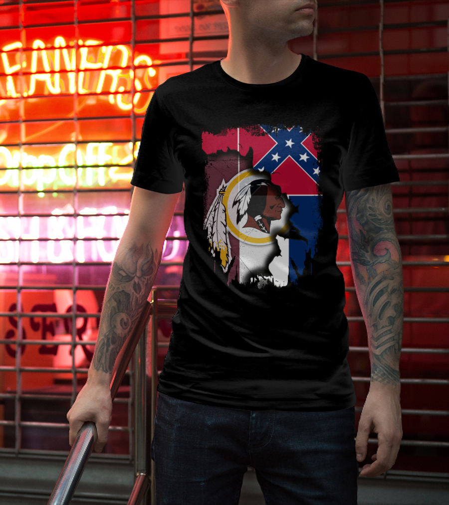 Together Mississippi Redskins Flag Fusion T-Shirt