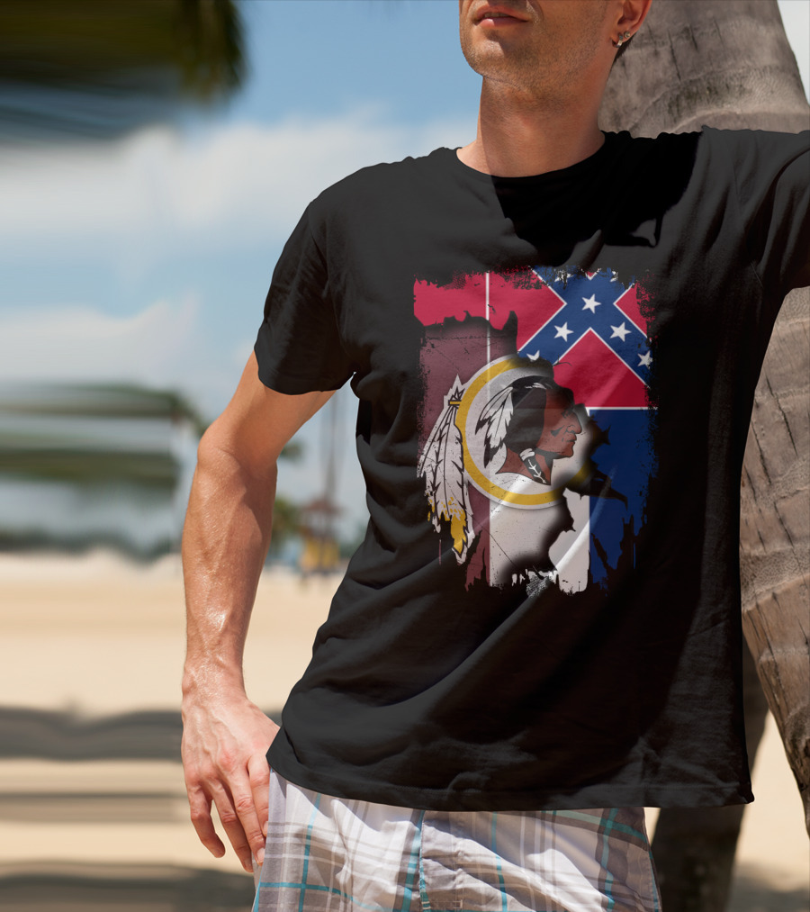Together Mississippi Redskins Flag Fusion T-Shirt
