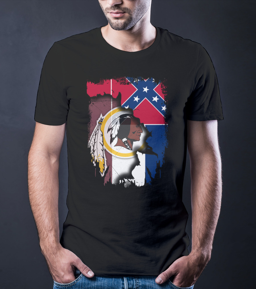 Together Mississippi Redskins Flag Fusion T-Shirt