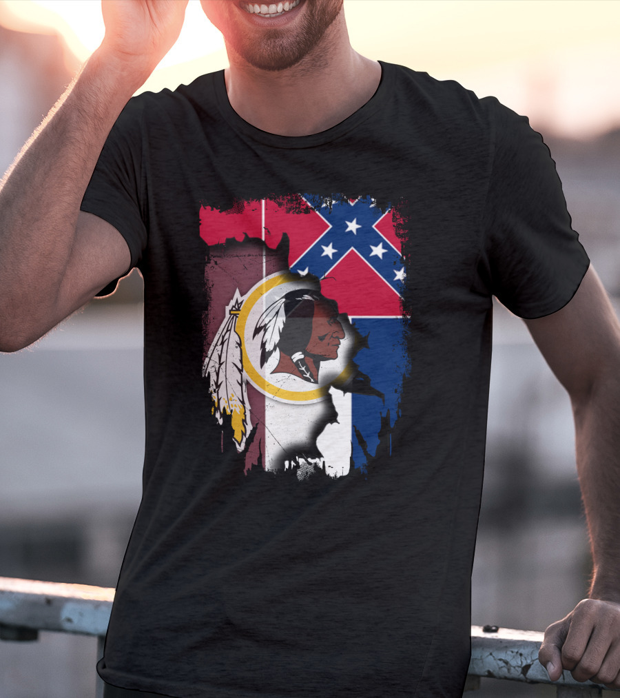 Together Mississippi Redskins Flag Fusion T-Shirt