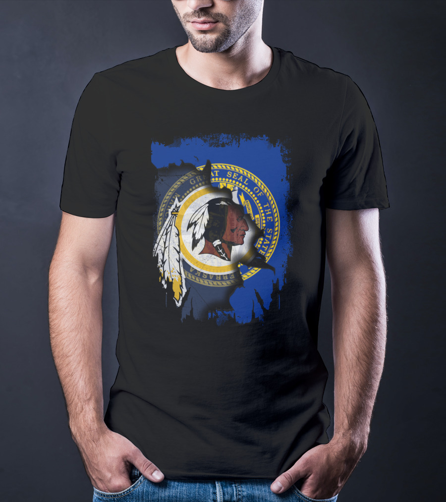 Great Seal Of Nebraska With Redskins T-Shirt