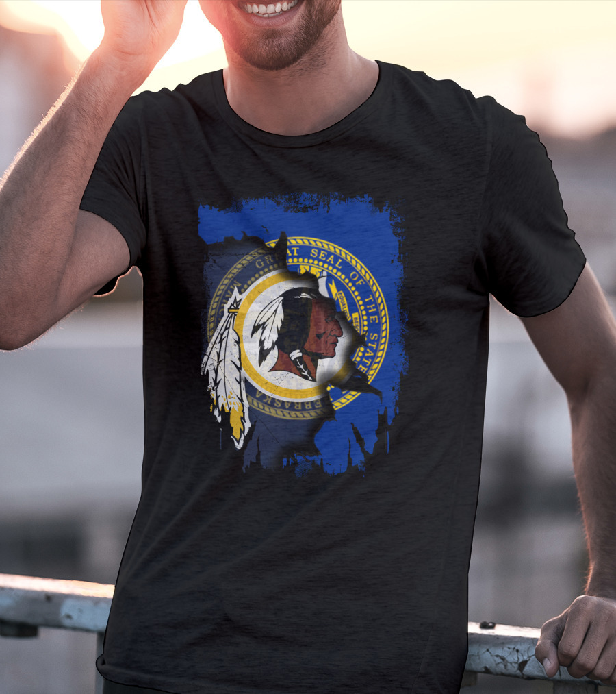 Great Seal Of Nebraska With Redskins T-Shirt