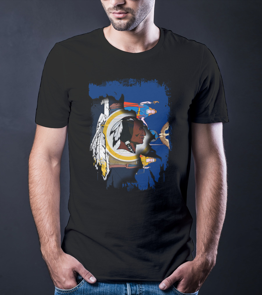 Together New York With Redskins Football And Comics Crossover T-Shirt