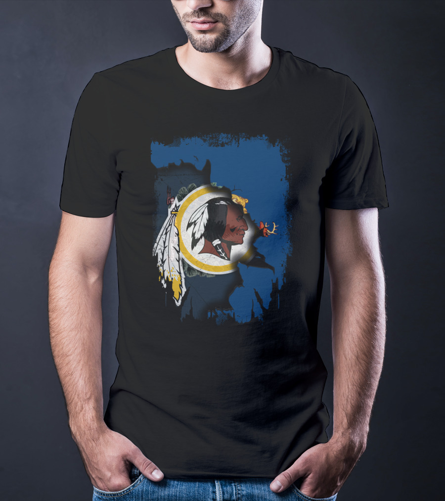 Together Vermont Redskins Map Iconography T-Shirt