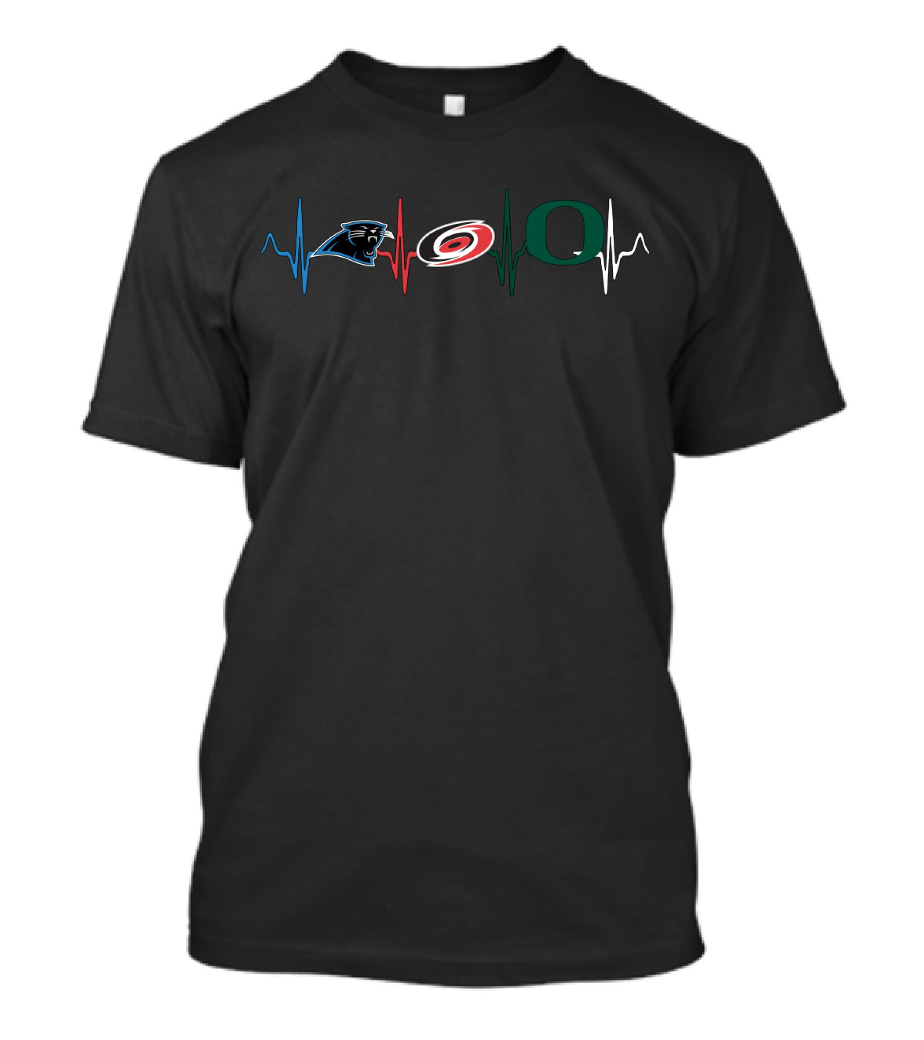 Panthers Hurricanes Oregon Heartbeat T-Shirt