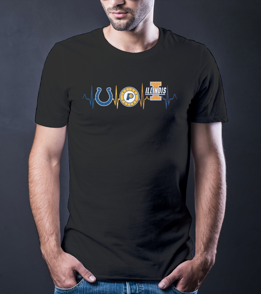 Love Indianapolis Colts Pacers And Illinois T-Shirt