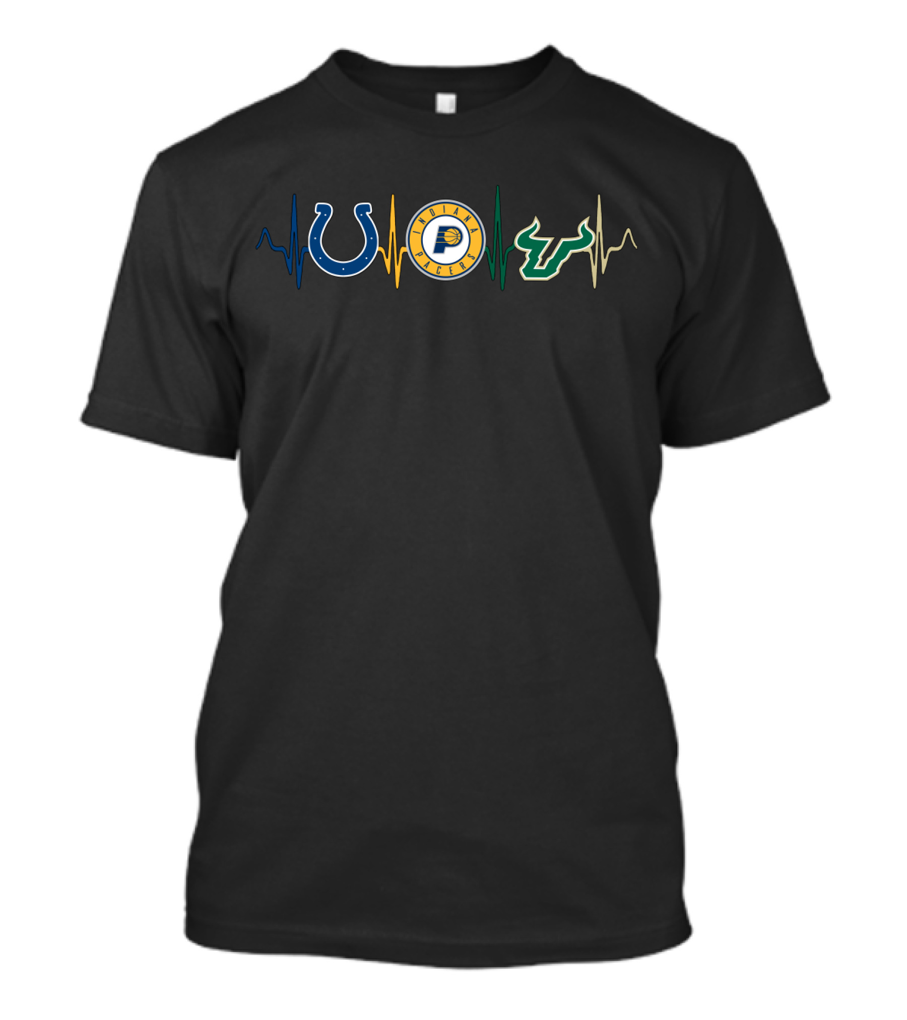 Heartbeats For Colts Pacers Bulls Sfb T-Shirt