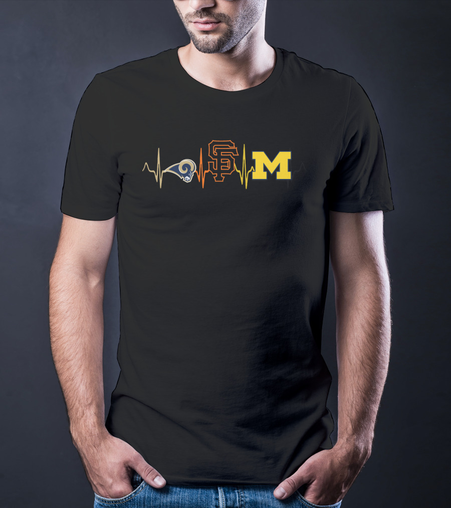 Love Rams San Francisco Giants Michigan Wolverines Mw T-Shirt
