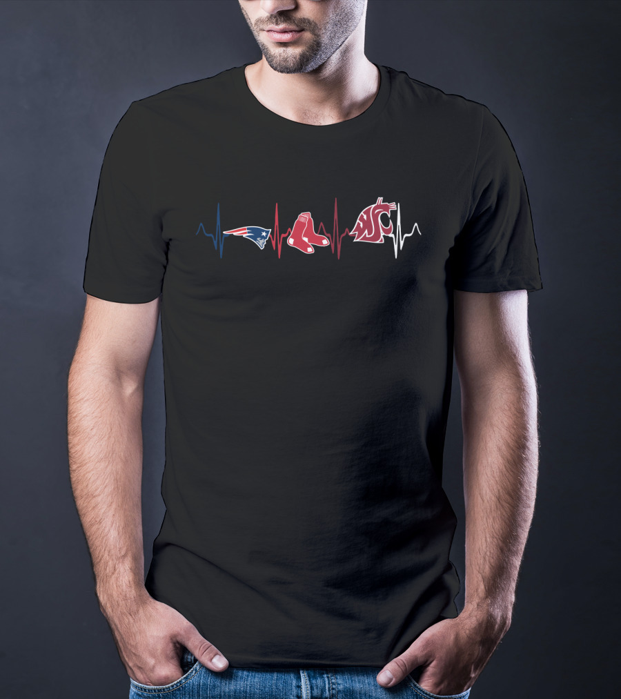 Patriots Red Sox Wsc Heartbeat T-Shirt