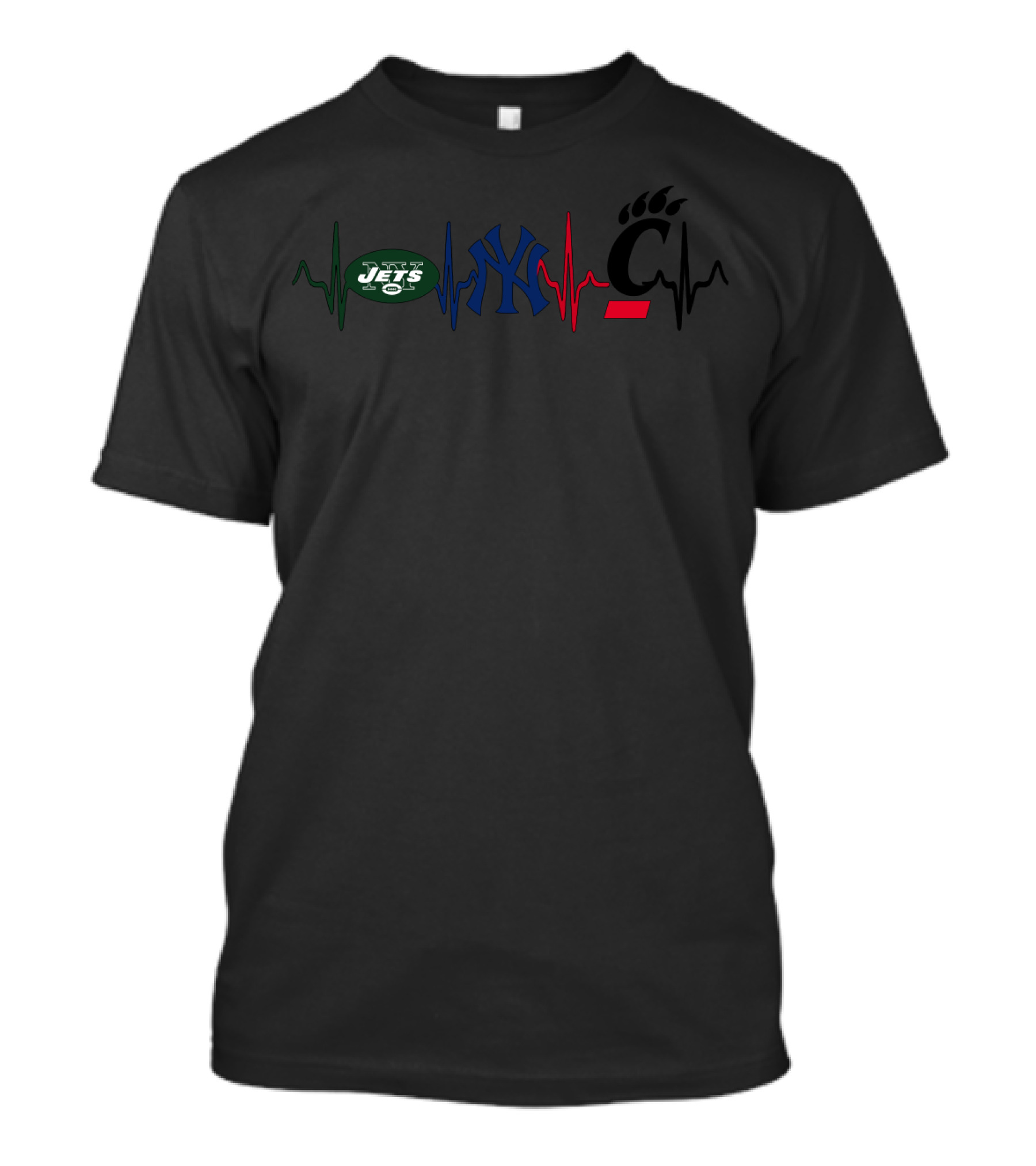 Jets Yankees Cb Love Heartbeat T-Shirt