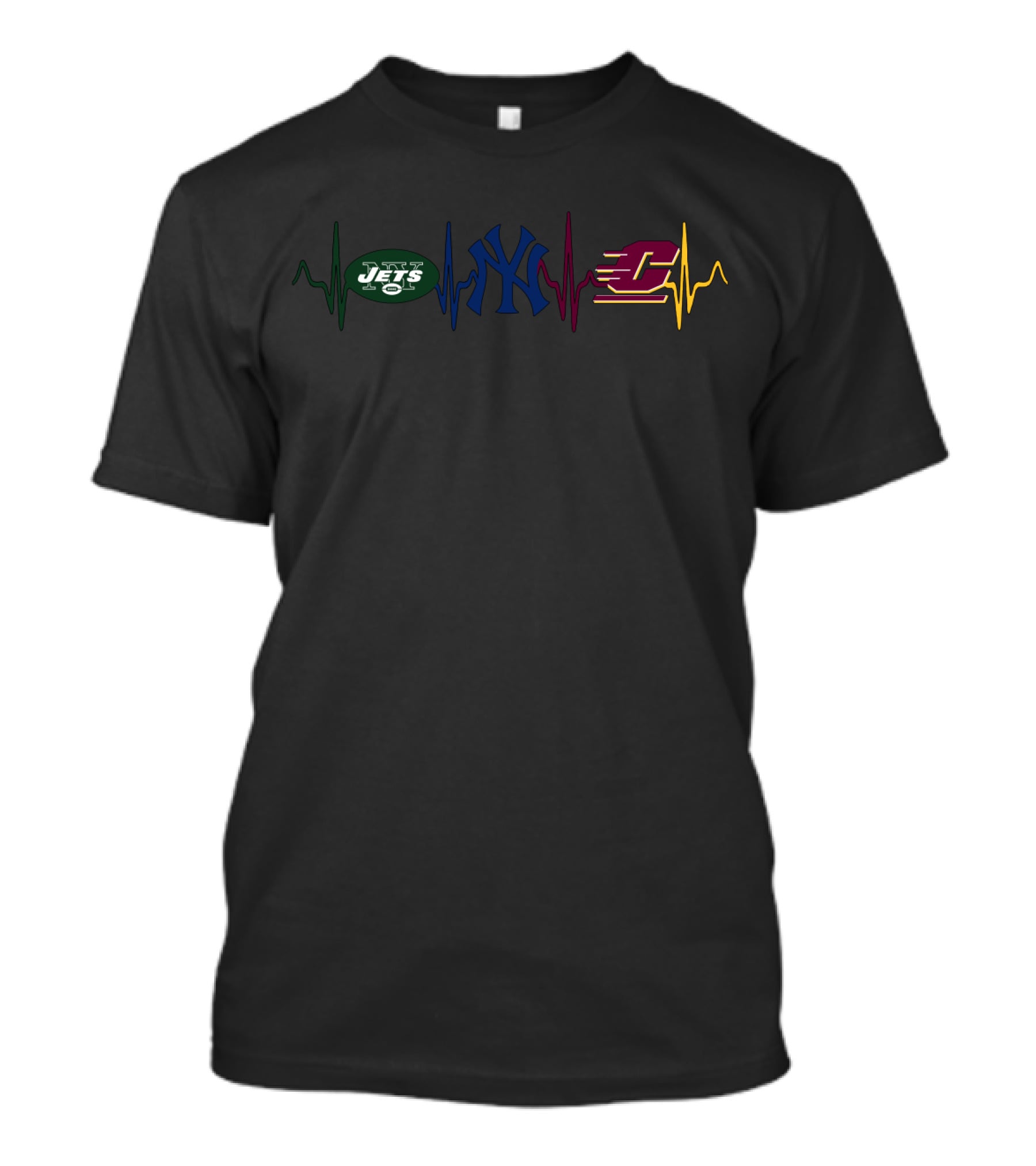 Jets Yankees Cmc Heartbeat T-Shirt