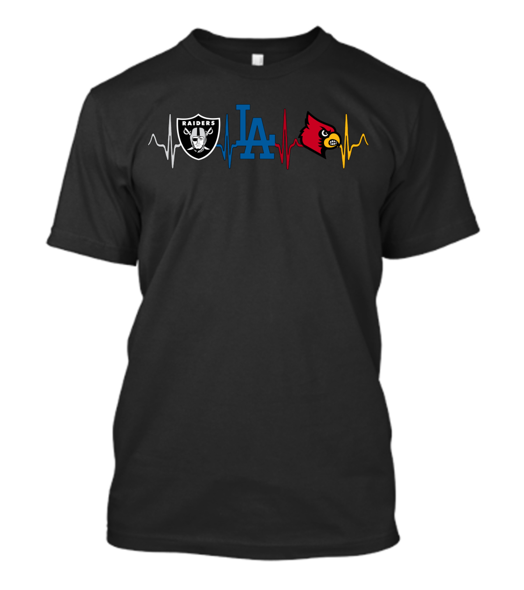 Las Vegas Raiders Los Angeles Dodgers Louisville Cardinals Love T-Shirt