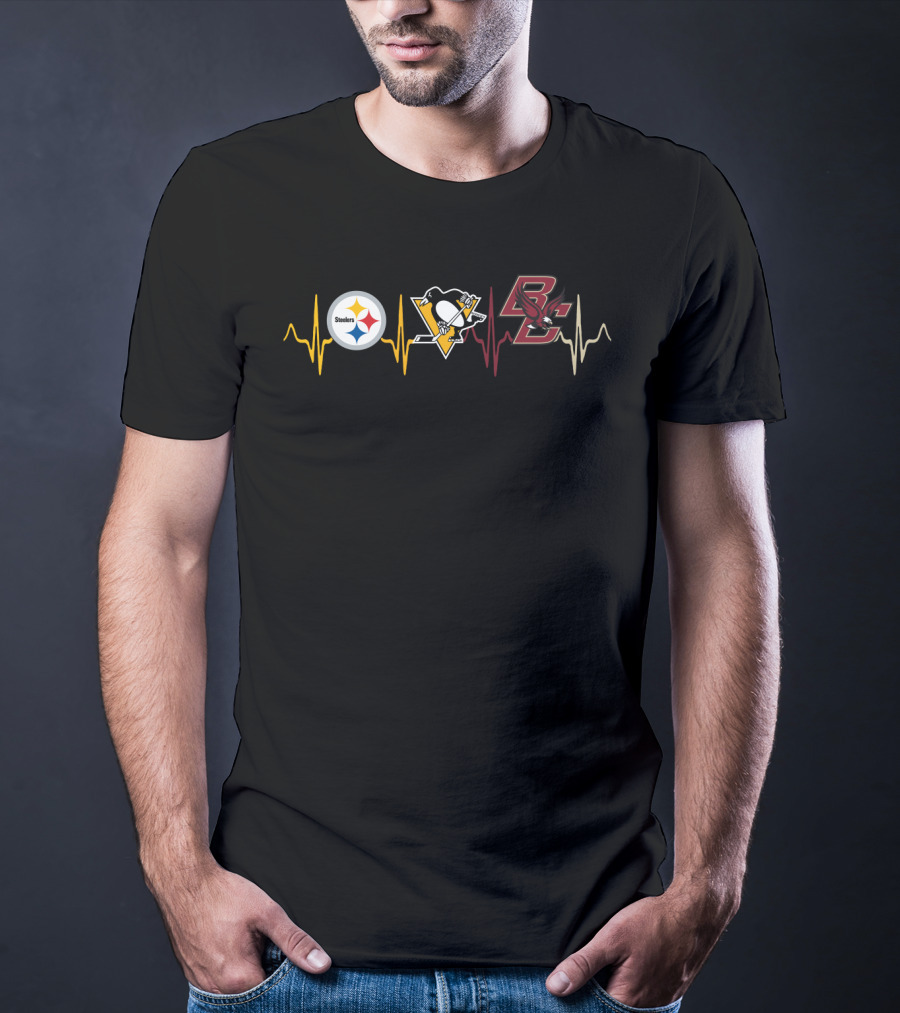 Steelers Penguins Bce Heartbeat T-Shirt