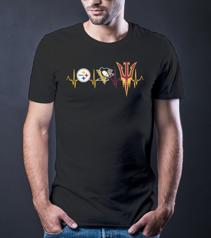 Steelers Penguins Arizona State Heartbeat T-Shirt