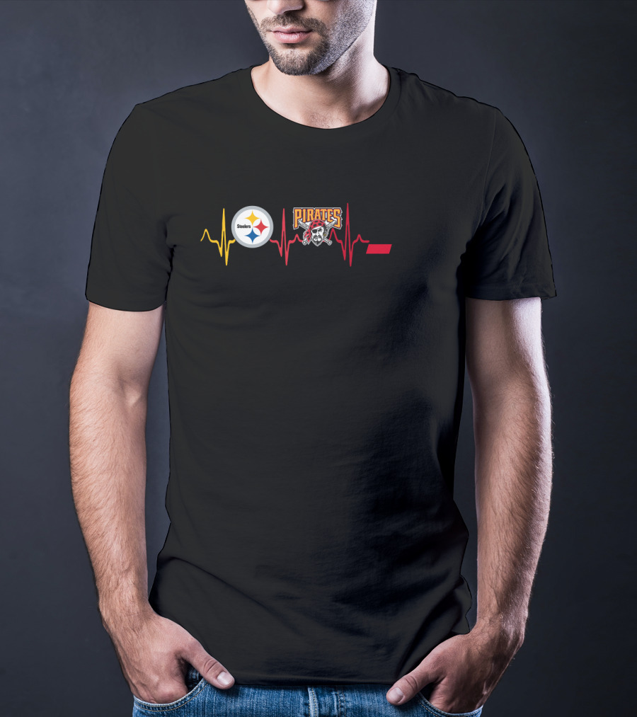 Steelers Pirates Cincinnati Bearcats Heartbeat T-Shirt