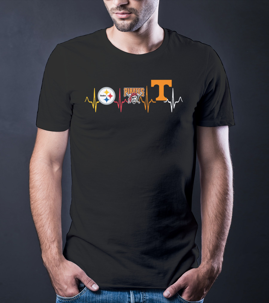 Steelers Pirates Volunteers Heartbeat Passion T-Shirt