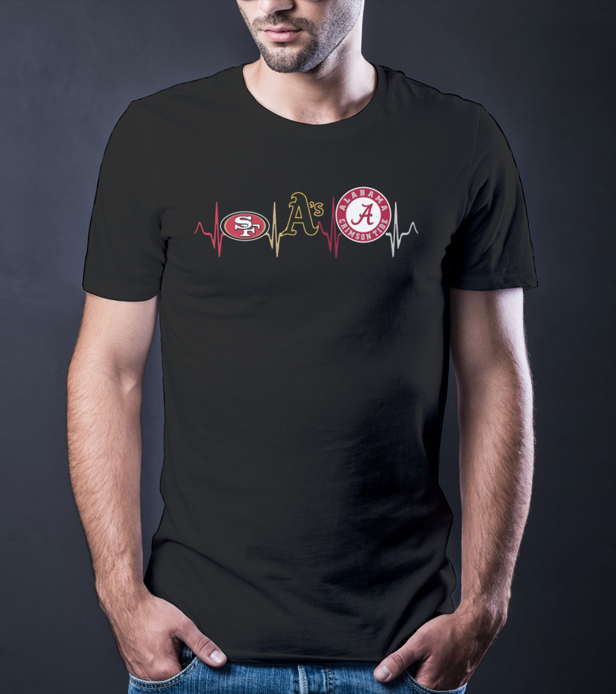 Love 49ers Athletics Alabama Crimson Tide Pulse T-Shirt