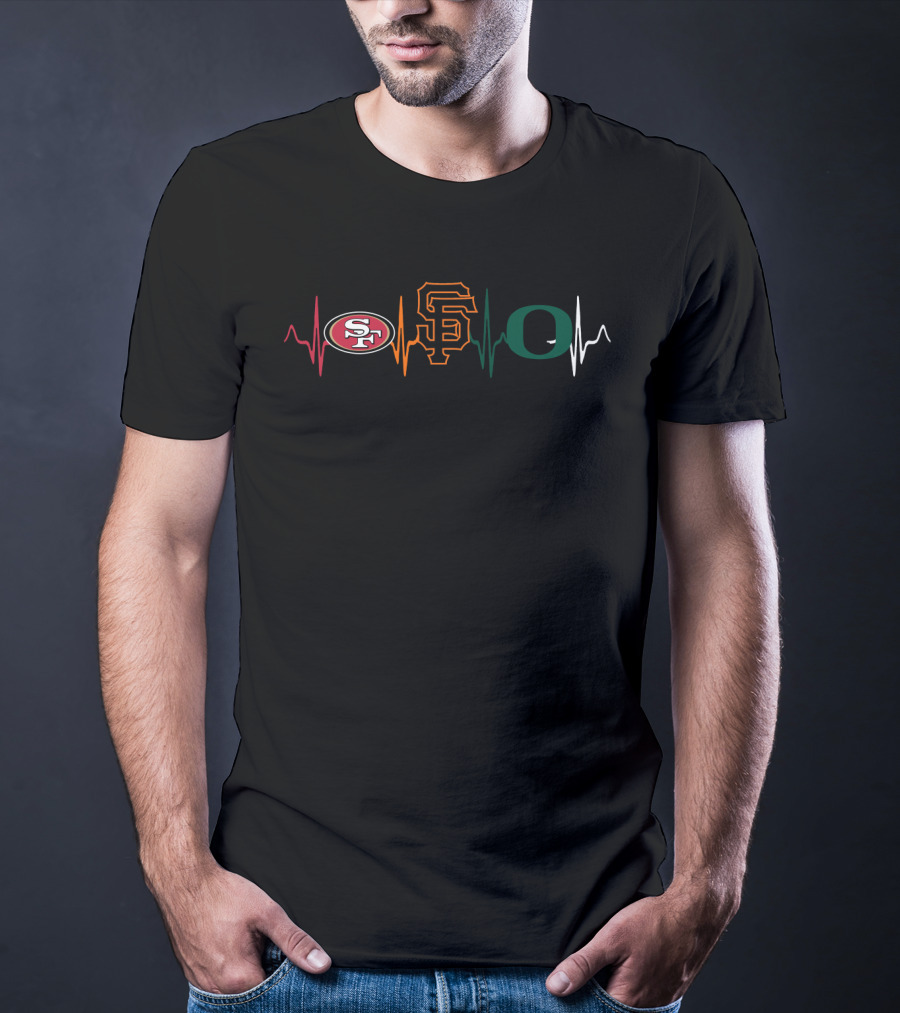 Love 49ers Giants Oregon Ducks Icons T-Shirt