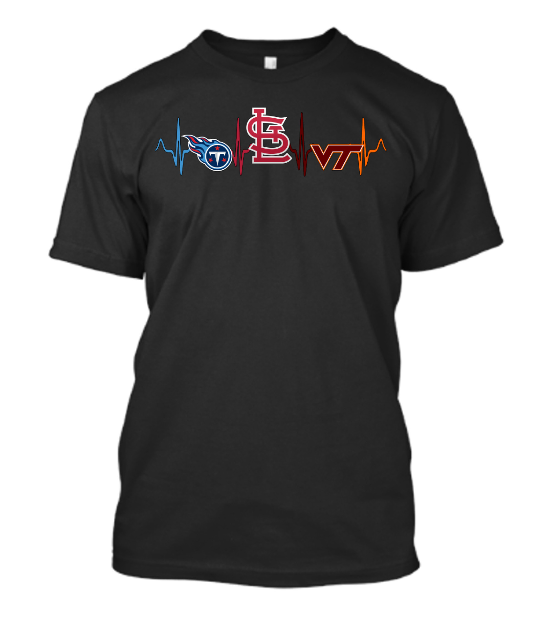 Love Titans St Louis Cardinals Virginia Tech Hokies Vth T-Shirt
