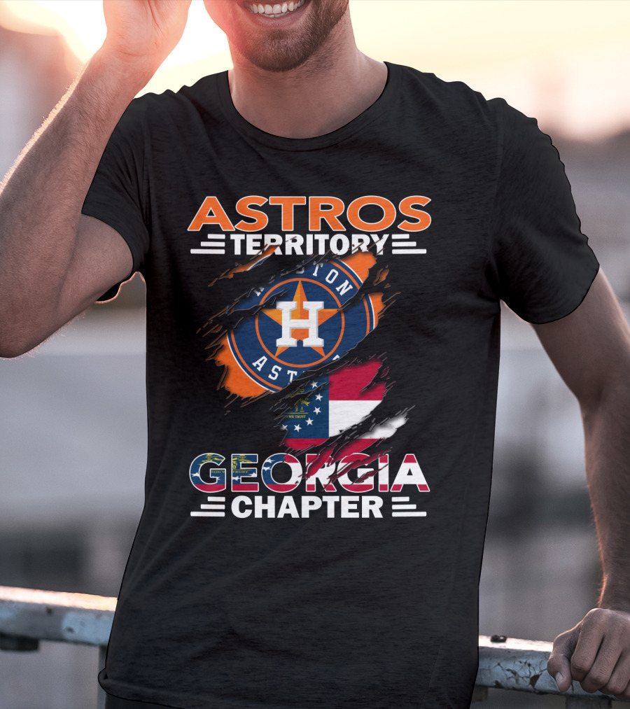 Astros Territory Georgia Chapter Houston Astros Georgia Flag T-Shirt