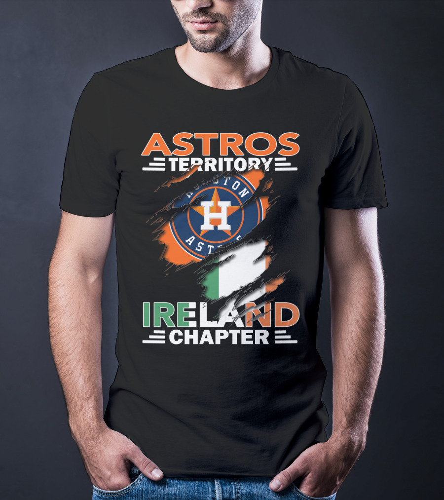 Astros Territory Ireland Chapter Houston Astros Logo Irish Flag T-Shirt