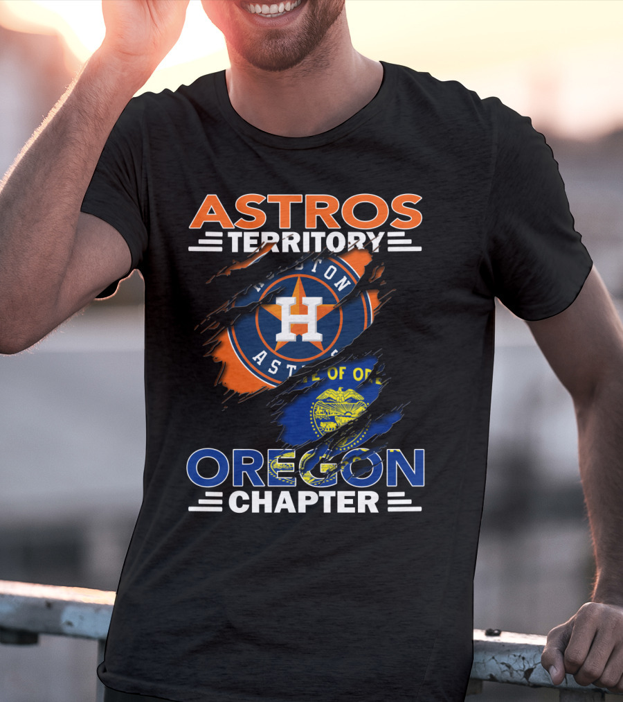 Astros Territory Oregon Chapter Houston Astros State Of Oregon Flag T-Shirt