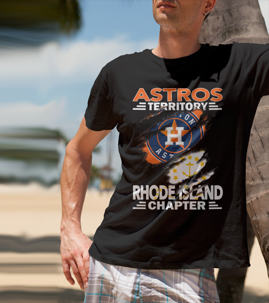 Astros Territory Rhode Island Chapter Houston Baseball Logo Fan Emblem T-Shirt