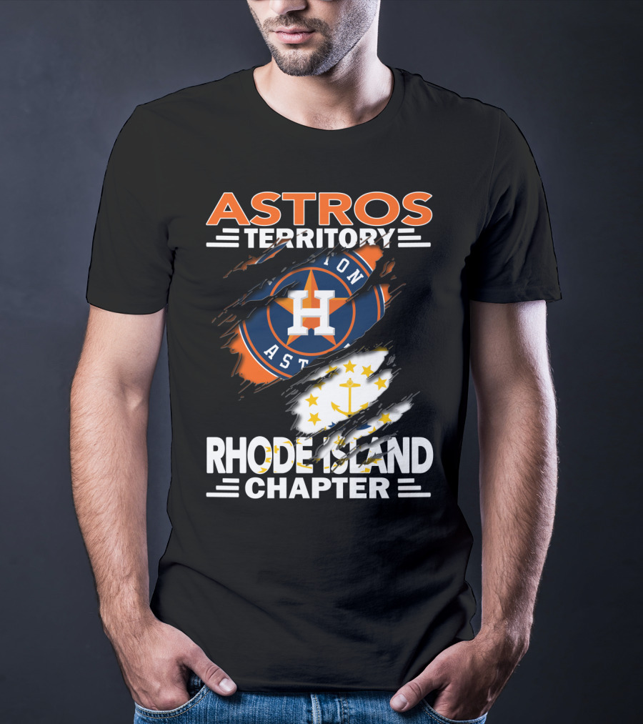Astros Territory Rhode Island Chapter Houston Baseball Logo Fan Emblem T-Shirt