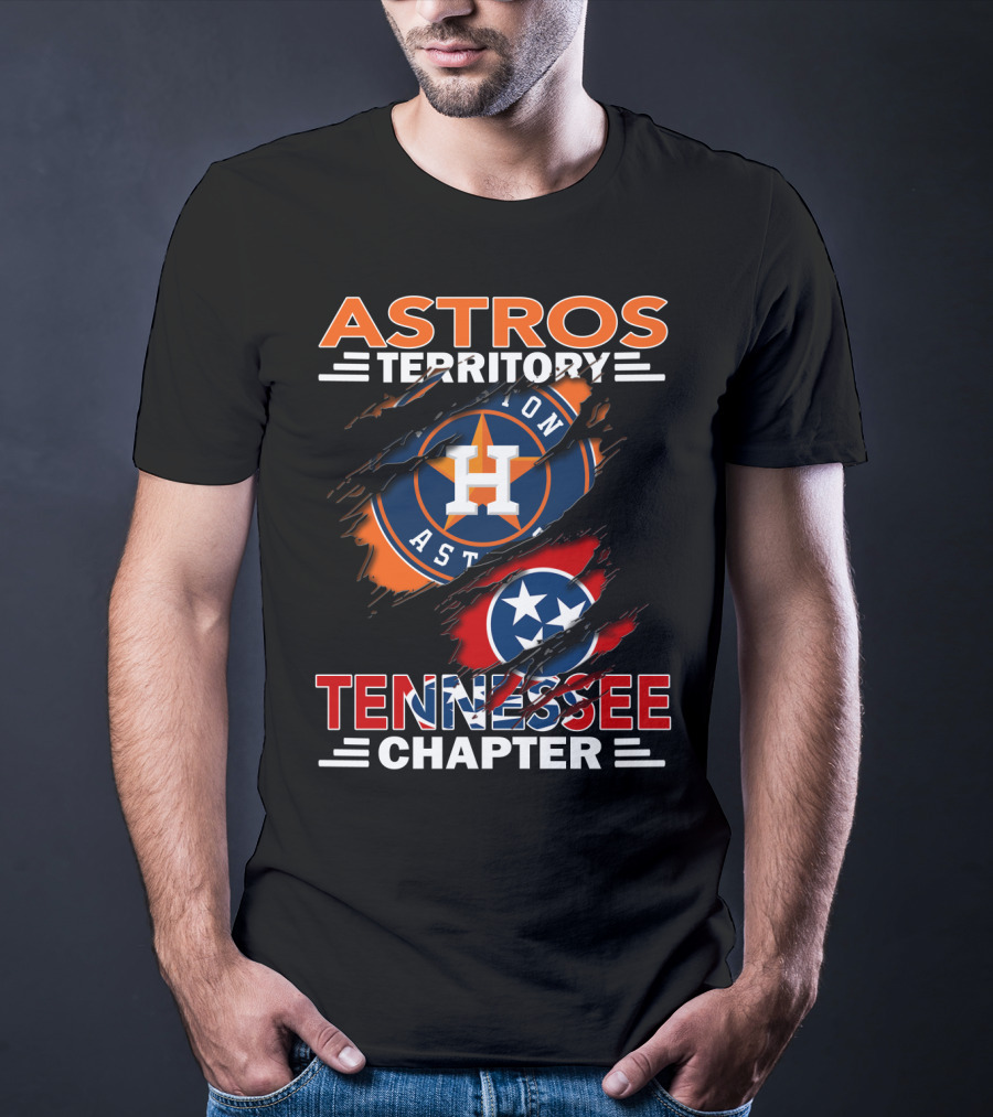 Astros Territory Tennessee Chapter Houston Logo And Tennessee Flag Elements T-Shirt