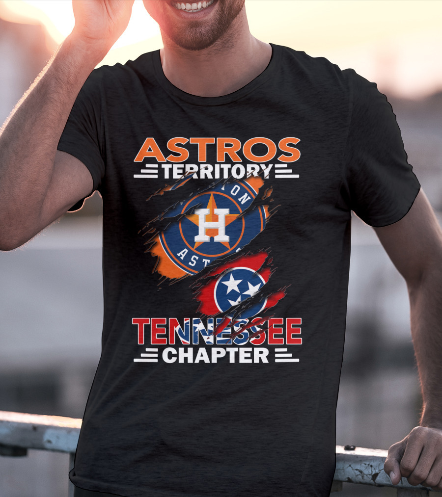 Astros Territory Tennessee Chapter Houston Logo And Tennessee Flag Elements T-Shirt