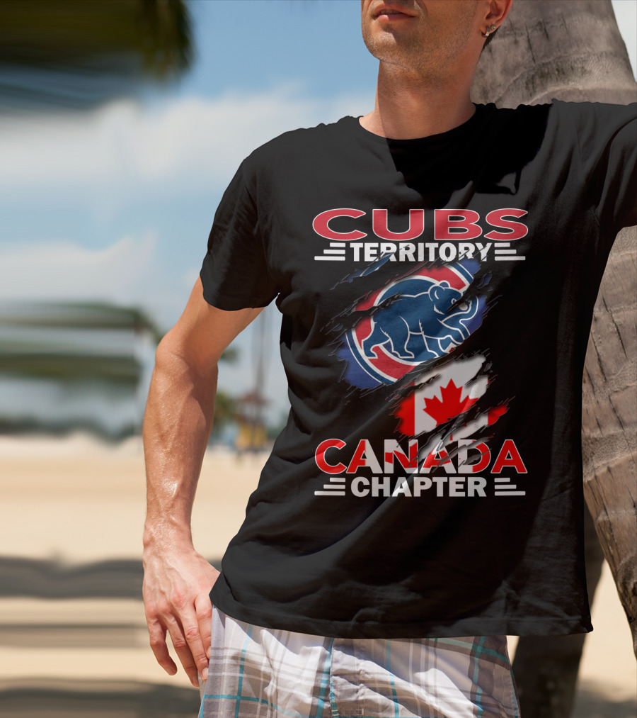 Cubs Territory Canada Chapter Toronto Blue Bear Maple Leaf Emblem T-Shirt