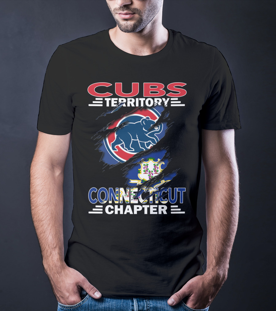 Cubs Territory Connecticut Chapter Connecticut State Flag And Cubs T-Shirt