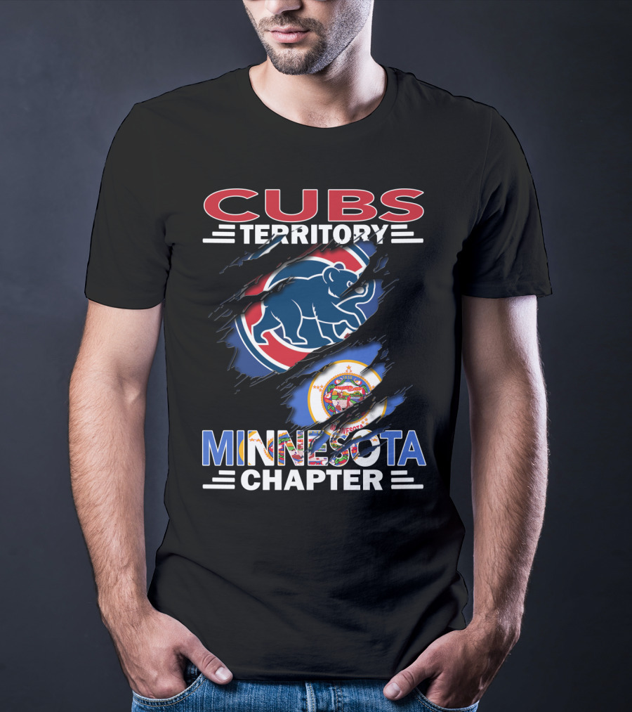 Cubs Territory Minnesota Chapter State Emblem And Sports Bear T-Shirt
