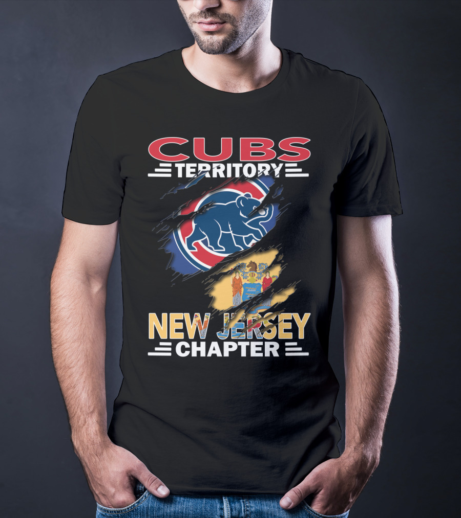 Cubs Territory New Jersey Chapter Breakthrough Emblem With State Flag And Bear T-Shirt