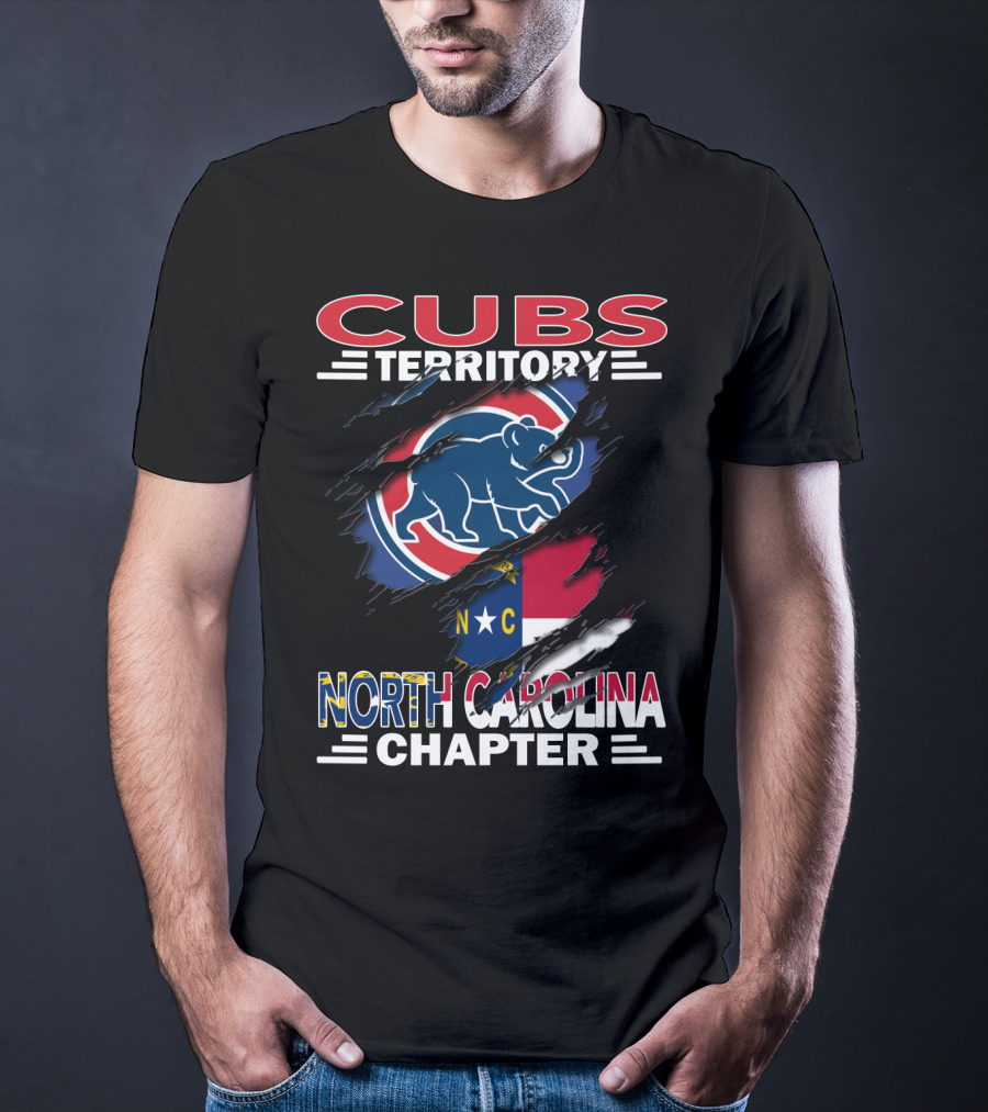 Cubs Territory North Carolina Chapter Flag And Bear T-Shirt