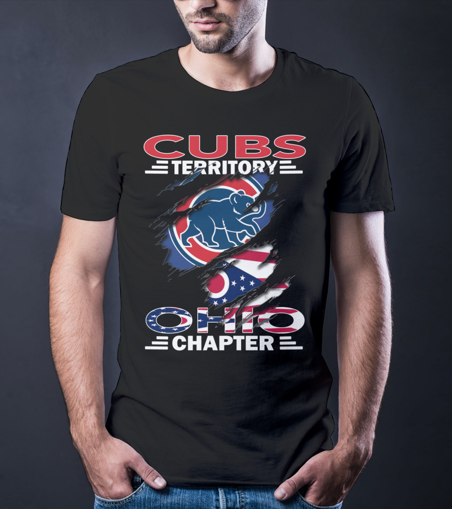 Cubs Territory Ohio Chapter Flag And Bear T-Shirt