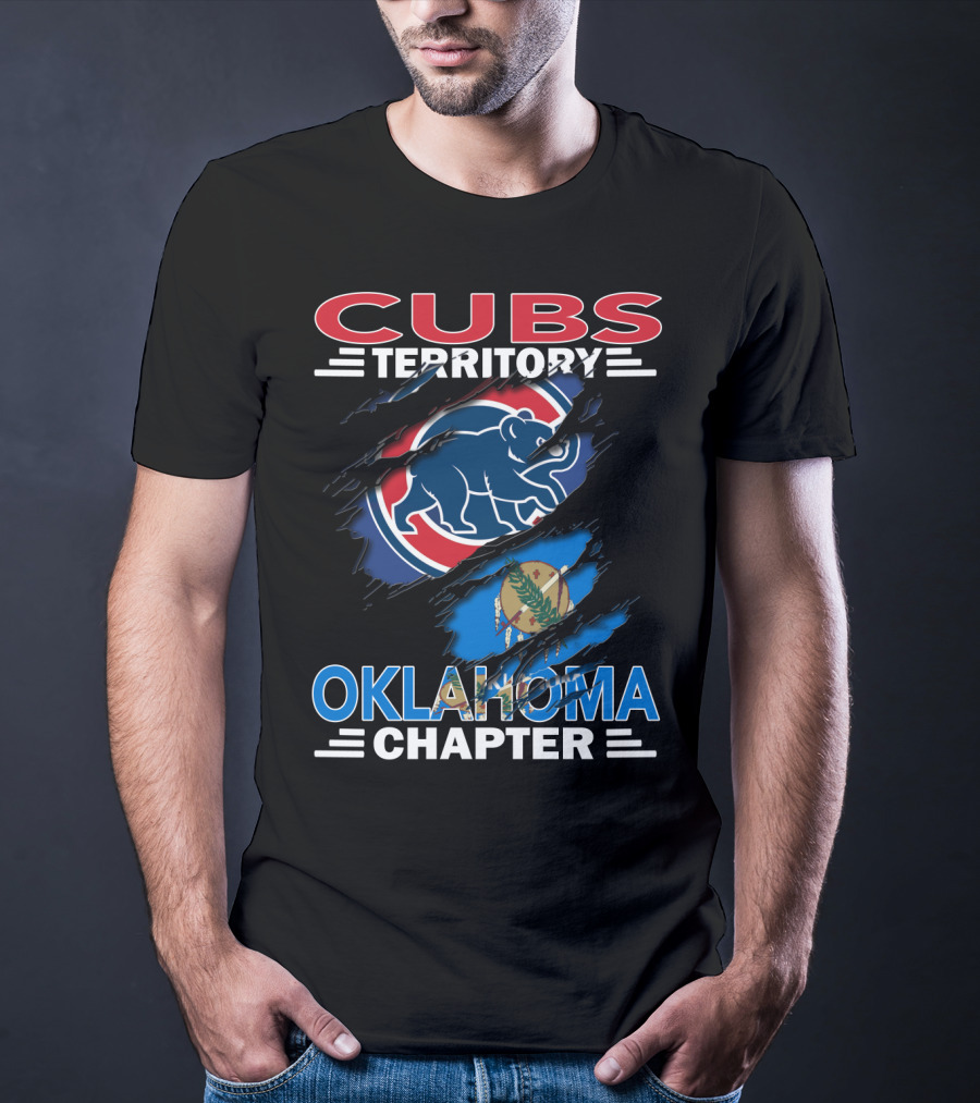 Cubs Territory Oklahoma Chapter Cubs Logo Oklahoma Flag T-Shirt