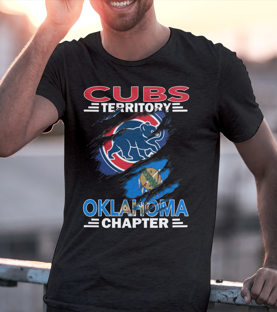 Cubs Territory Oklahoma Chapter Cubs Logo Oklahoma Flag T-Shirt
